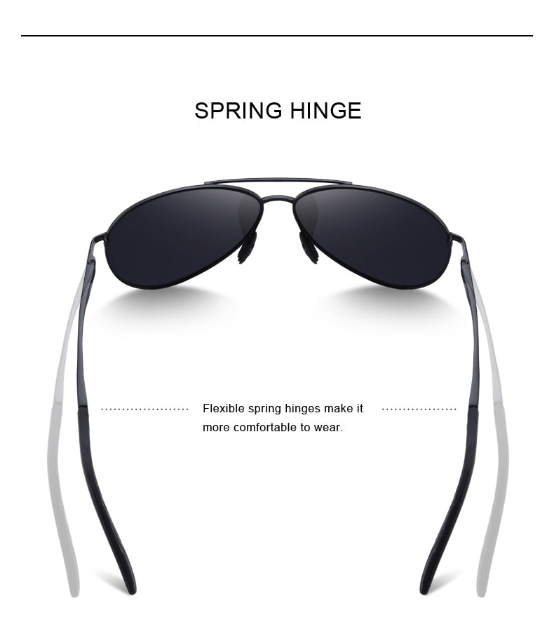 Designer Men's Classic Pilot Polarized Driving Shield Night Vision Sunglasses UV400 The Clothing Company Sydney