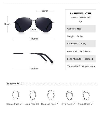 Designer Men's Classic Pilot Polarized Driving Shield Night Vision Sunglasses UV400 The Clothing Company Sydney