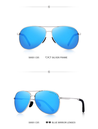 Designer Men's Classic Pilot Polarized Driving Shield Night Vision Sunglasses UV400 The Clothing Company Sydney