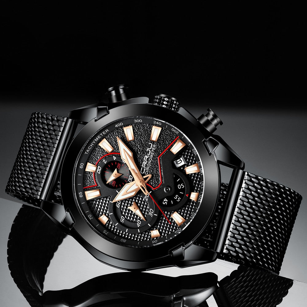 Luxury Brand Army Military Watch High-Quality 316L Stainless Steel Chronograph Men's Watch The Clothing Company Sydney