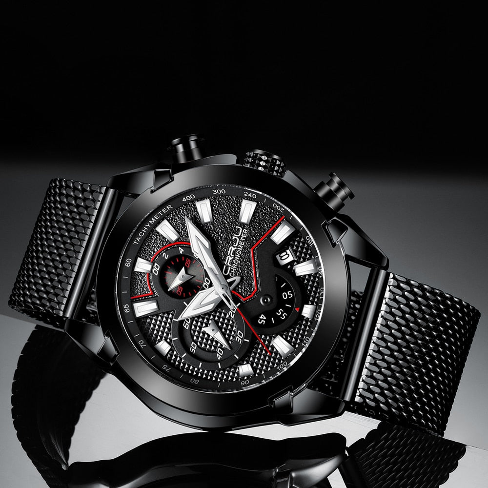 Luxury Brand Army Military Watch High-Quality 316L Stainless Steel Chronograph Men's Watch The Clothing Company Sydney