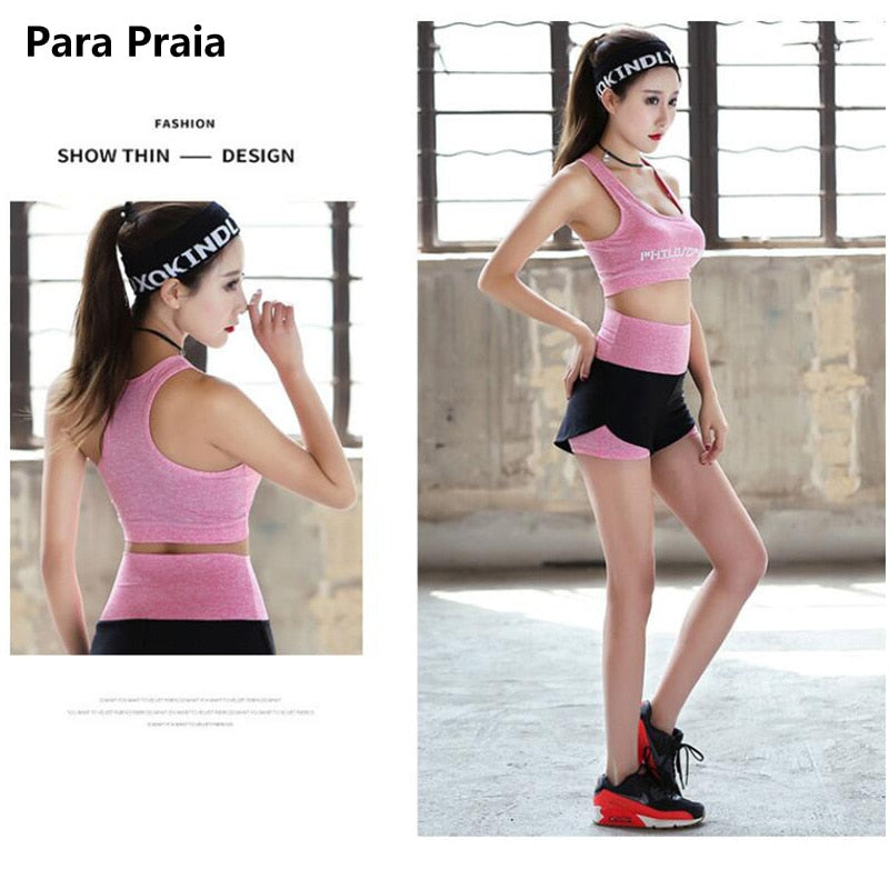 3 Piece High Waist Three Piece Yoga Set Sportswear for Women Sports Bra Fitness Clothing Women Sports Shorts Gym Workout Crop Top Women The Clothing Company Sydney
