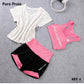 3 Piece High Waist Three Piece Yoga Set Sportswear for Women Sports Bra Fitness Clothing Women Sports Shorts Gym Workout Crop Top Women The Clothing Company Sydney