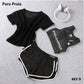 3 Piece High Waist Three Piece Yoga Set Sportswear for Women Sports Bra Fitness Clothing Women Sports Shorts Gym Workout Crop Top Women The Clothing Company Sydney
