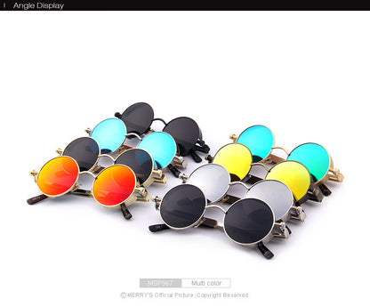 Vintage Womens Steampunk Brand Designer Round Sunglasses UV400 The Clothing Company Sydney