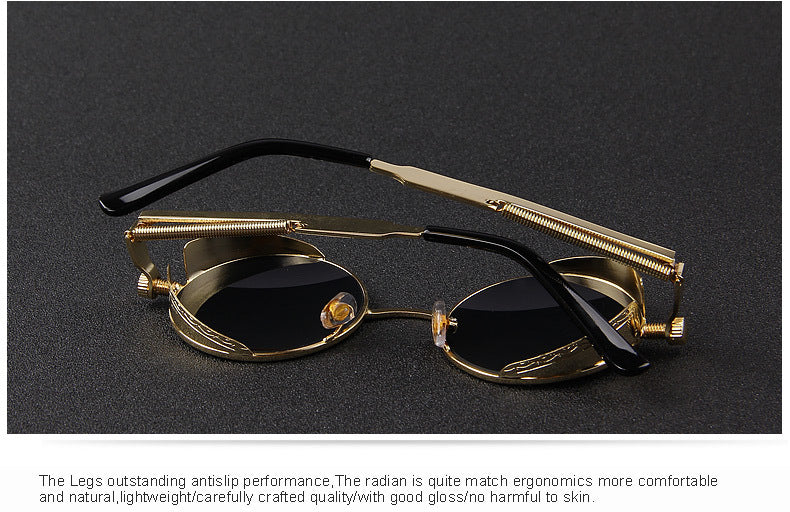 Vintage Womens Steampunk Brand Designer Round Sunglasses UV400 The Clothing Company Sydney