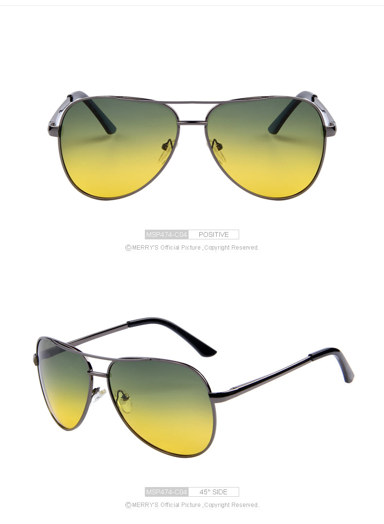 Designer Brand Mens Polarized Night Vision Driving Sunglasses 100% UV400 The Clothing Company Sydney