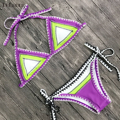 2 Piece New Sexy Swimwear Push Up Swimsuit Halter Top Padded Bathing Suit Bandage Brazilian Bikini Set The Clothing Company Sydney