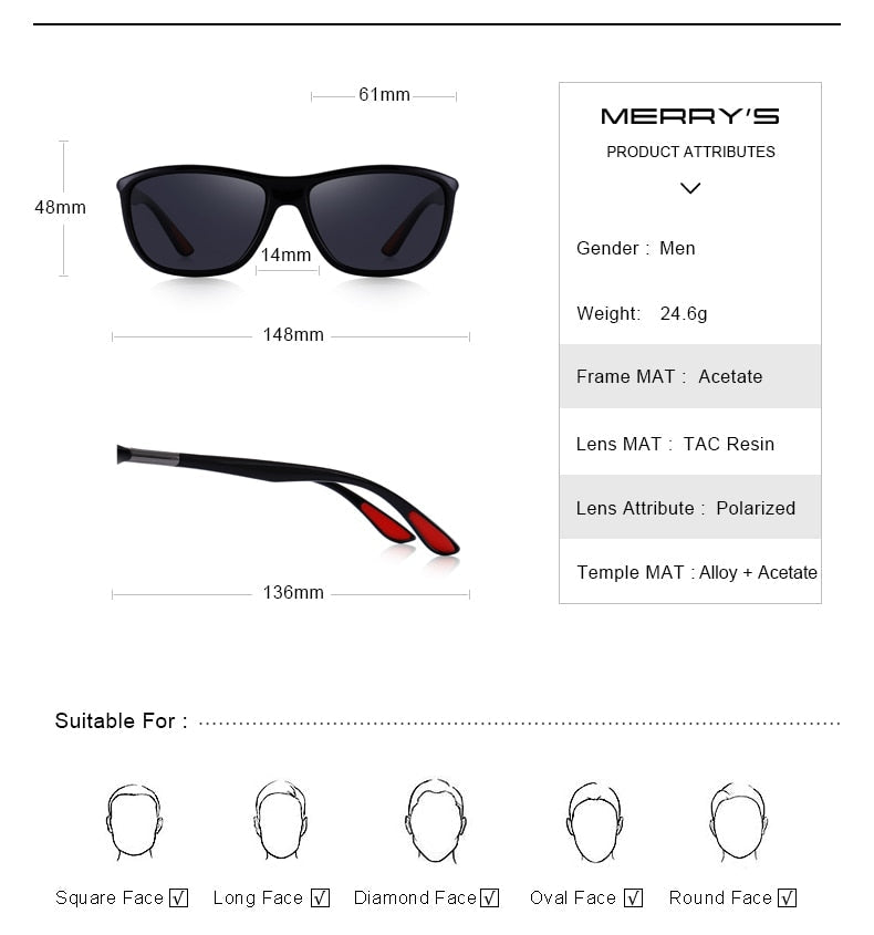 Designer Brand Men's HD Polarized Sports Fishing Eyewear UV400 Protection Sunglasses The Clothing Company Sydney