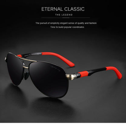 Designer Mens Classic Pilot HD Polarized For Driving Aviation Alloy Frame Spring Legs UV400 Sunglasses The Clothing Company Sydney