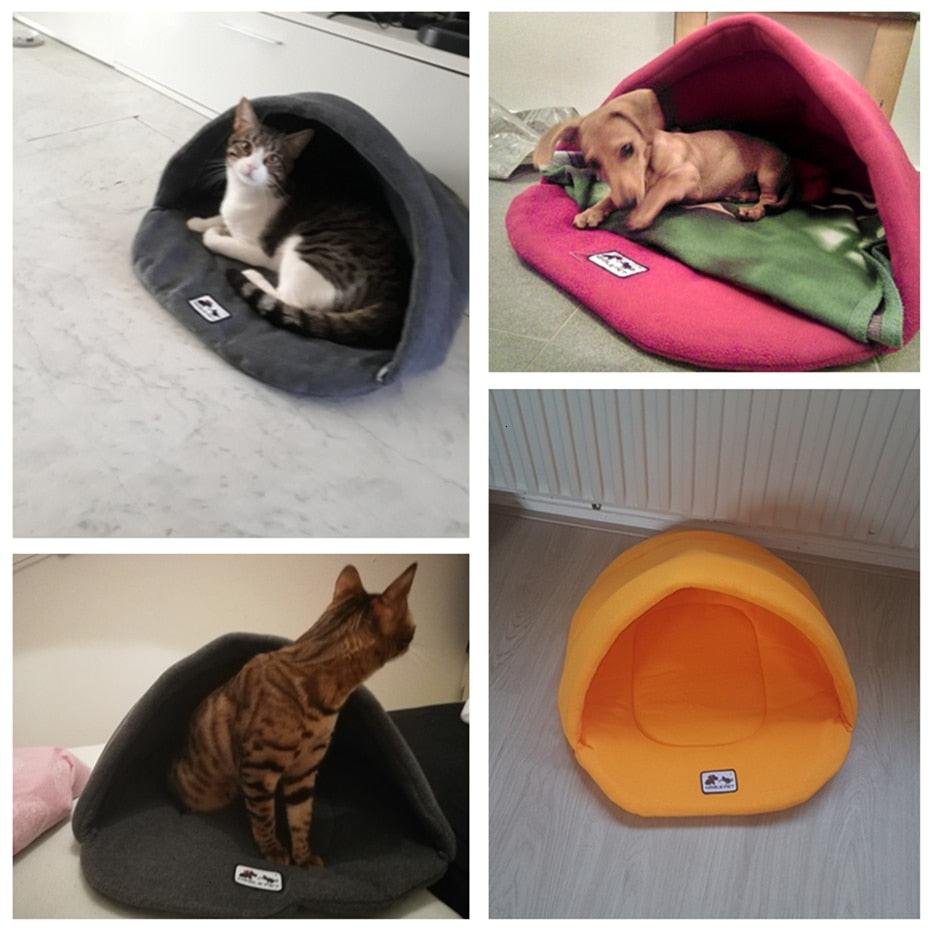 6 Colors Soft Polar Fleece Winter Warm Pet Heated Mat Small Dog Puppy Kennel House for Cats Sleeping Bag Nest Cave Bed The Clothing Company Sydney