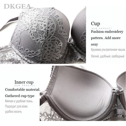 2 Piece Push Up Brassiere Cotton Sexy Bra Panties Embroidery Lace Lingerie Underwear Set The Clothing Company Sydney