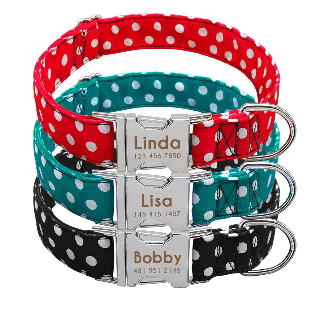 Personazlied Dog Collar Customized Pet Collar Nylon Anti-lost Nameplate Tags Engraved Collar The Clothing Company Sydney
