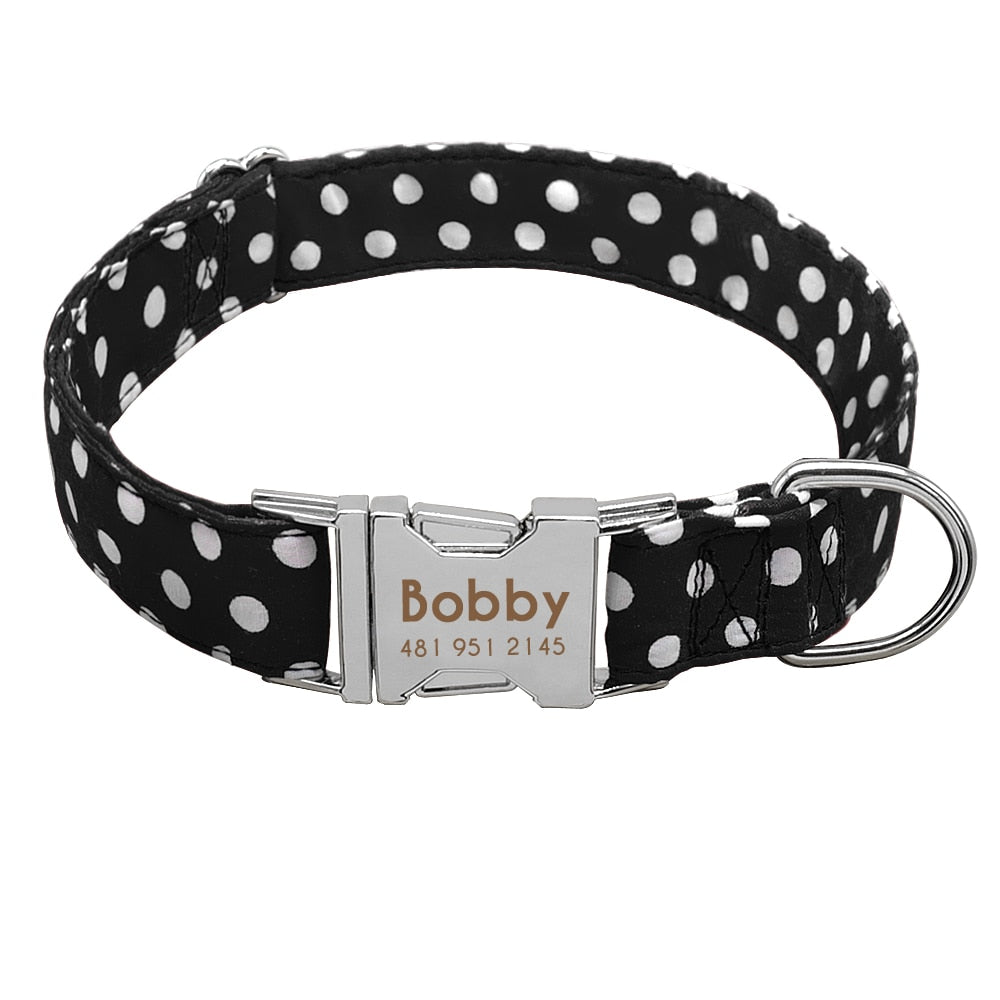 Personazlied Dog Collar Customized Pet Collar Nylon Anti-lost Nameplate Tags Engraved Collar The Clothing Company Sydney