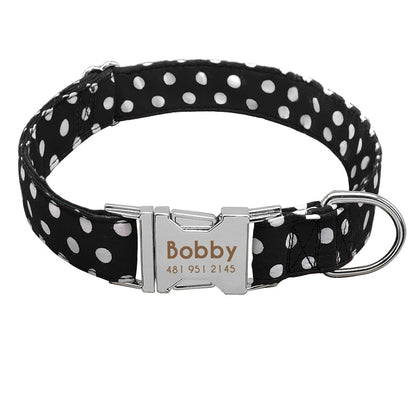 Personazlied Dog Collar Customized Pet Collar Nylon Anti-lost Nameplate Tags Engraved Collar The Clothing Company Sydney
