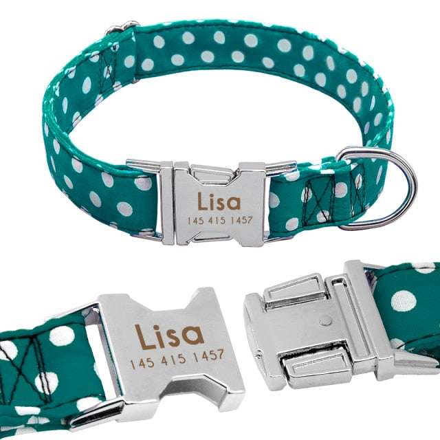 Personazlied Dog Collar Customized Pet Collar Nylon Anti-lost Nameplate Tags Engraved Collar The Clothing Company Sydney