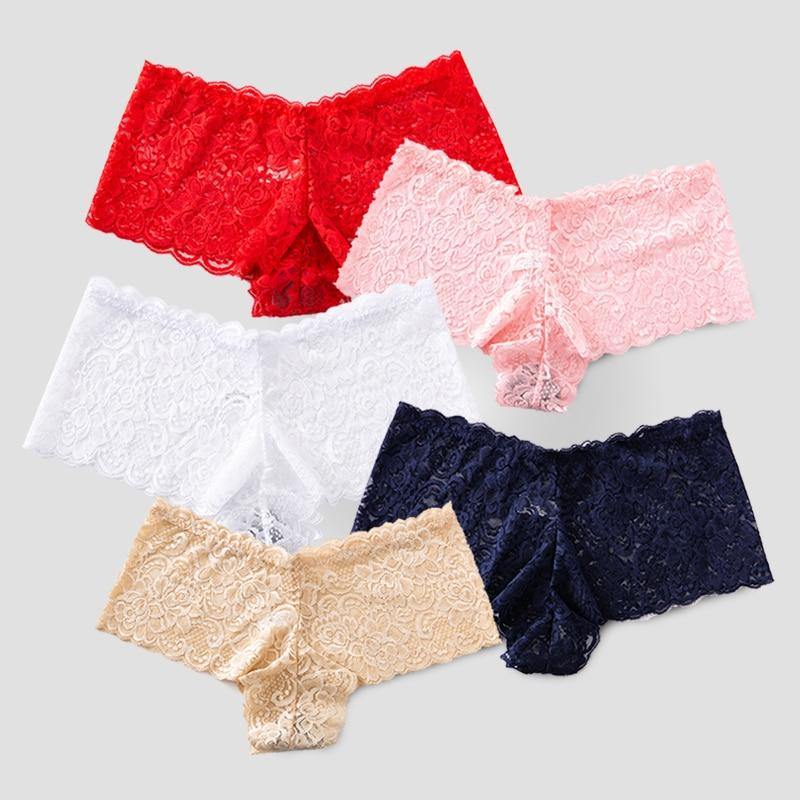 3 Pack Underwear Lingerie Sexy Lace Transparent Panties Briefs High Quality Low Waist Women's Underpants The Clothing Company Sydney