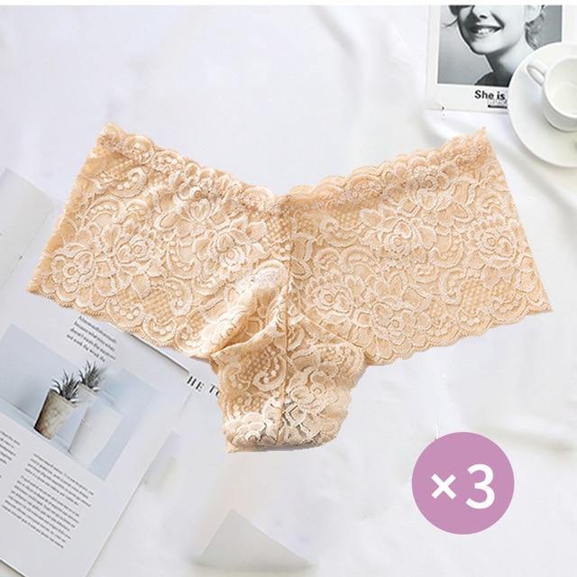 3 Pack Underwear Lingerie Sexy Lace Transparent Panties Briefs High Quality Low Waist Women's Underpants The Clothing Company Sydney