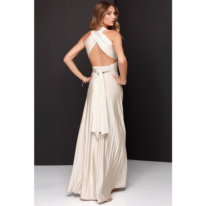 Boho Maxi Club Dress Red Bandage Long Dress Party Multiway Bridesmaids Convertible Infinity Robe Dress The Clothing Company Sydney