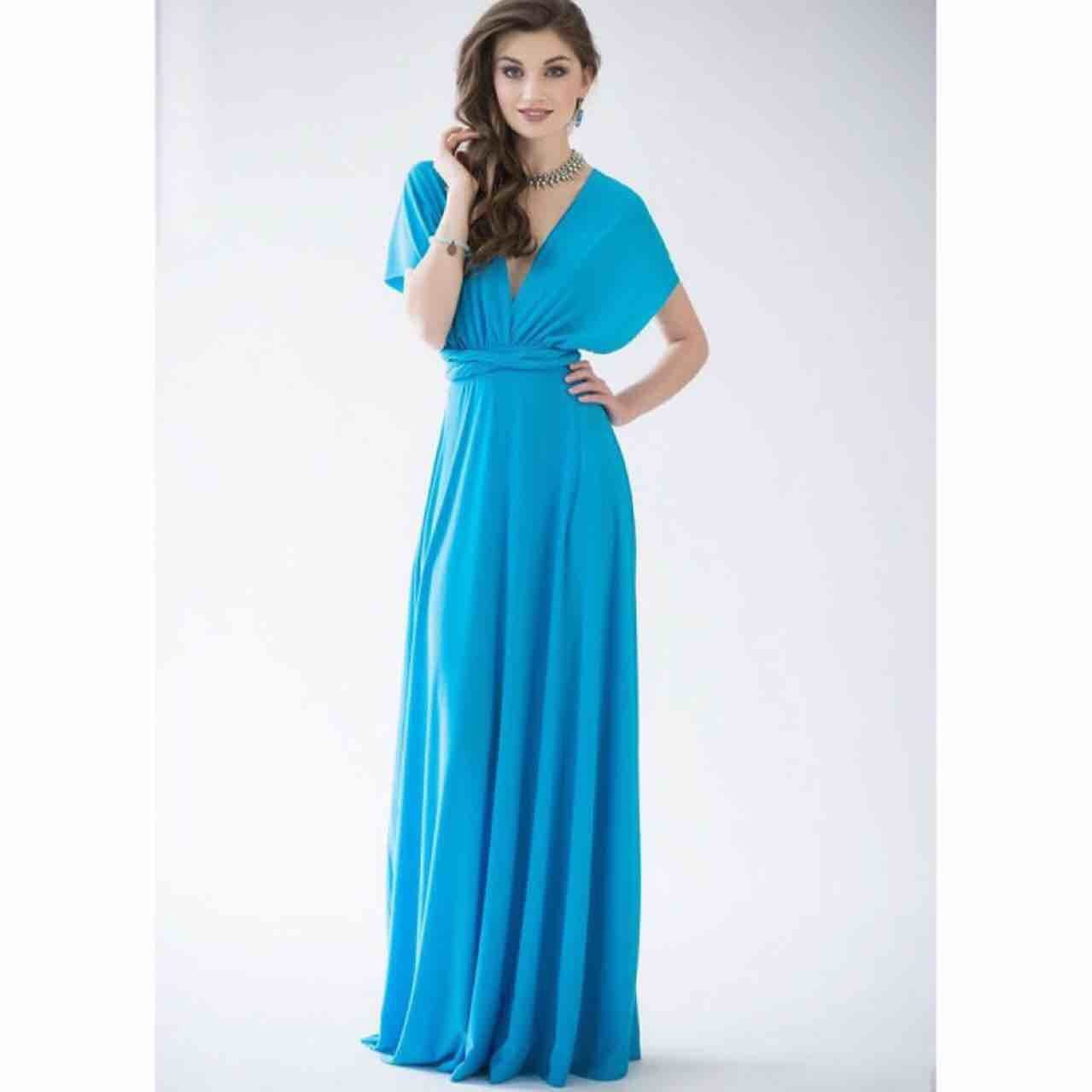 Boho Maxi Club Dress Red Bandage Long Dress Party Multiway Bridesmaids Convertible Infinity Robe Dress The Clothing Company Sydney