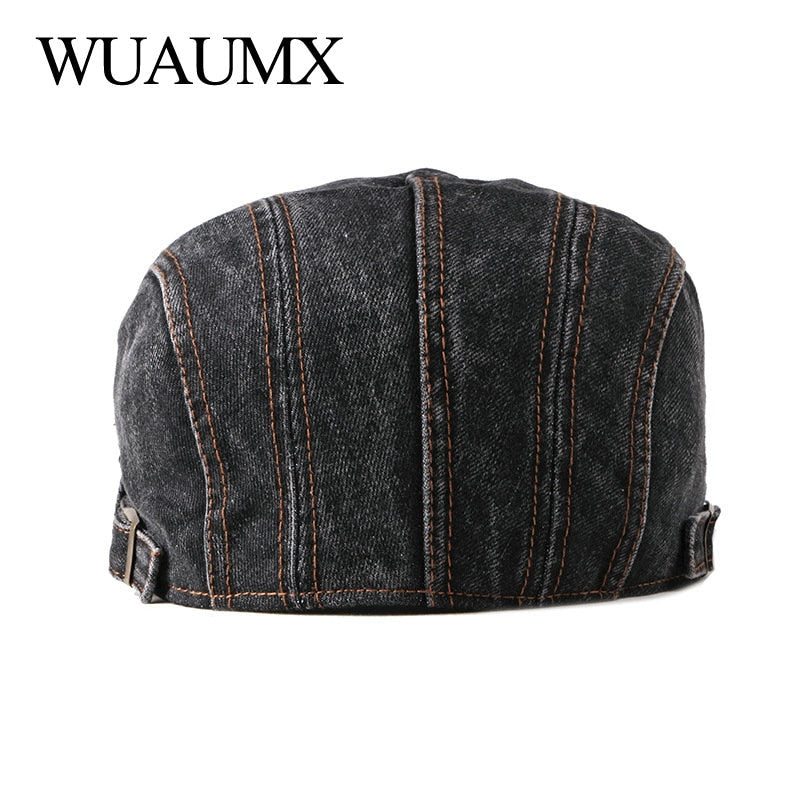 Casual Spring Summer Berets Hat Men Women Denim Newsboy Ivy Cotton Cap Duckbill Ivy Flat Cap The Clothing Company Sydney