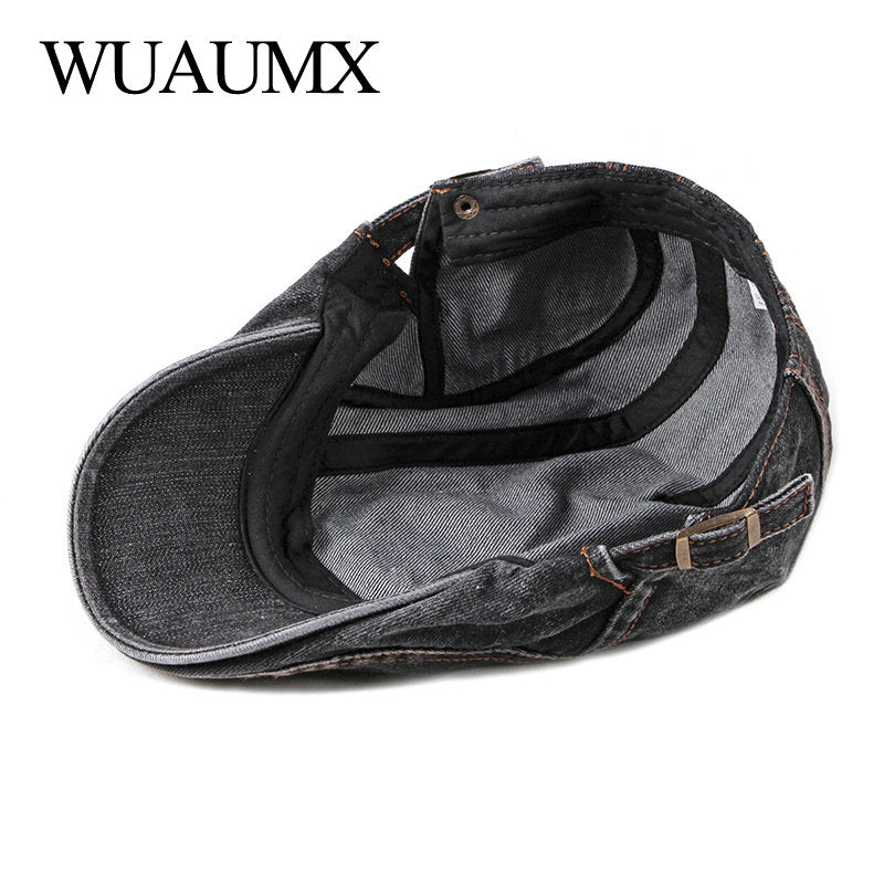 Casual Spring Summer Berets Hat Men Women Denim Newsboy Ivy Cotton Cap Duckbill Ivy Flat Cap The Clothing Company Sydney
