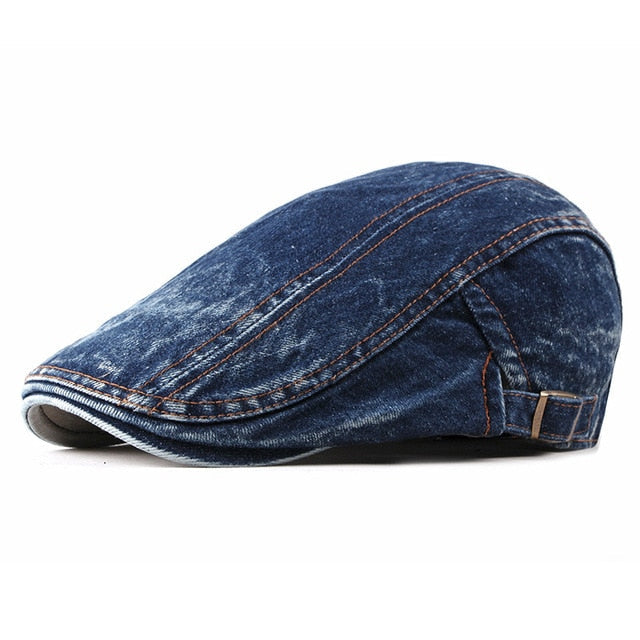 Casual Spring Summer Berets Hat Men Women Denim Newsboy Ivy Cotton Cap Duckbill Ivy Flat Cap The Clothing Company Sydney