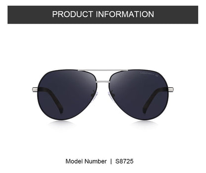Designer Men's Classic Aluminum HD Polarized Pilot Sunglasses Aviation Frame For Driving UV400 Protection The Clothing Company Sydney