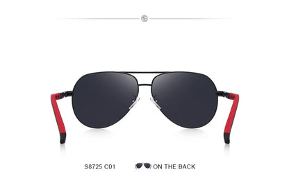 Designer Men's Classic Aluminum HD Polarized Pilot Sunglasses Aviation Frame For Driving UV400 Protection The Clothing Company Sydney