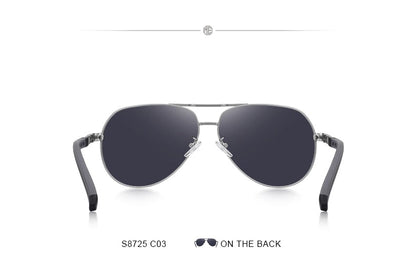 Designer Men's Classic Aluminum HD Polarized Pilot Sunglasses Aviation Frame For Driving UV400 Protection The Clothing Company Sydney