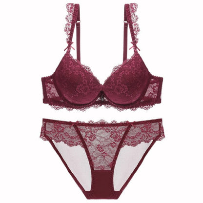 2 Piece Lace Bra Set Gather Adjustable Underwear Sets For Women A B C Cup The Clothing Company Sydney