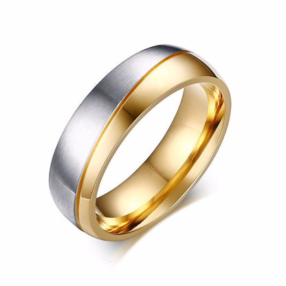 Gold Color Wedding Bands Women Men Stainless Steel Engagement Couple Anniversary Rings The Clothing Company Sydney