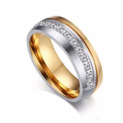 Gold Color Wedding Bands Women Men Stainless Steel Engagement Couple Anniversary Rings The Clothing Company Sydney