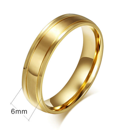 Gold Color Wedding Bands Women Men Stainless Steel Engagement Couple Anniversary Rings The Clothing Company Sydney