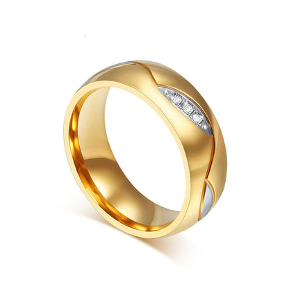 Gold Color Wedding Bands Women Men Stainless Steel Engagement Couple Anniversary Rings The Clothing Company Sydney