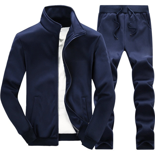 2 Piece Spring Autumn Sportswear Sports Track Suit Jacket and Sweatpants Tracksuit Set The Clothing Company Sydney