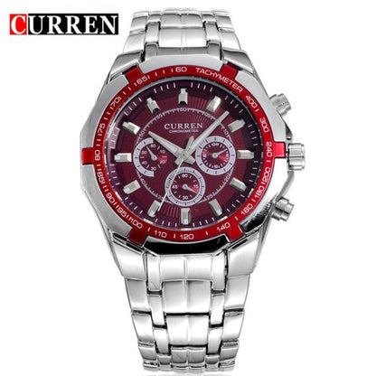 Luxury Casual Military Quartz Sports Wristwatch Full Steel Water Resistant Men's Watch The Clothing Company Sydney