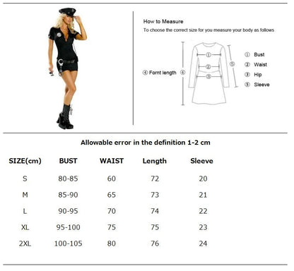 Female Cop Police Officer Uniform Policewomen Costume Halloween Cosplay Fancy Dress The Clothing Company Sydney