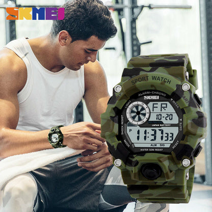 Men's Outdoor Sport Alarm Clock 5Bar Waterproof Military LED Display Shock Digital Watch The Clothing Company Sydney
