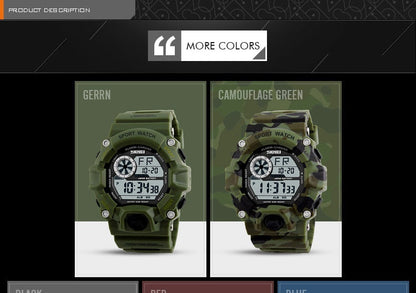 Men's Outdoor Sport Alarm Clock 5Bar Waterproof Military LED Display Shock Digital Watch The Clothing Company Sydney