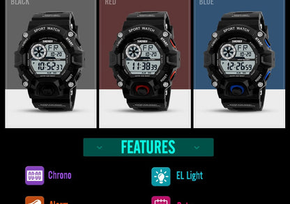 Men's Outdoor Sport Alarm Clock 5Bar Waterproof Military LED Display Shock Digital Watch The Clothing Company Sydney