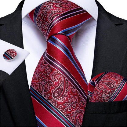 3 Piece Designer Mens Wedding Tie Gold Black Striped Silk Neck Ties Hanky Cufflinks Set The Clothing Company Sydney