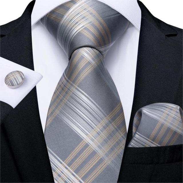3 Piece Designer Mens Wedding Tie Gold Black Striped Silk Neck Ties Hanky Cufflinks Set The Clothing Company Sydney