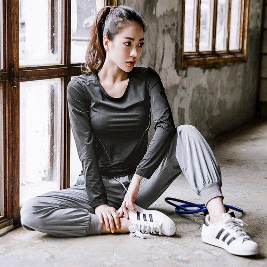 2 Piece Ladies Compression Running suits Sportswear Exercise Sports Gym Leggings long sleeve Yoga Jogging set The Clothing Company Sydney