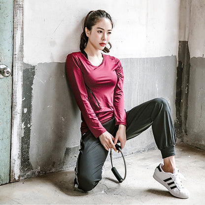 2 Piece Ladies Compression Running suits Sportswear Exercise Sports Gym Leggings long sleeve Yoga Jogging set The Clothing Company Sydney