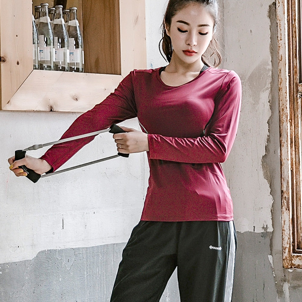 2 Piece Ladies Compression Running suits Sportswear Exercise Sports Gym Leggings long sleeve Yoga Jogging set The Clothing Company Sydney