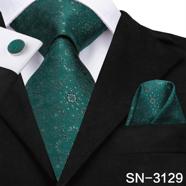 3 Piece 8.5cm Silk Men Floral Red Blue Neckties Classic Party Wedding Pocket Square Cufflinks Luxury Tie Set The Clothing Company Sydney