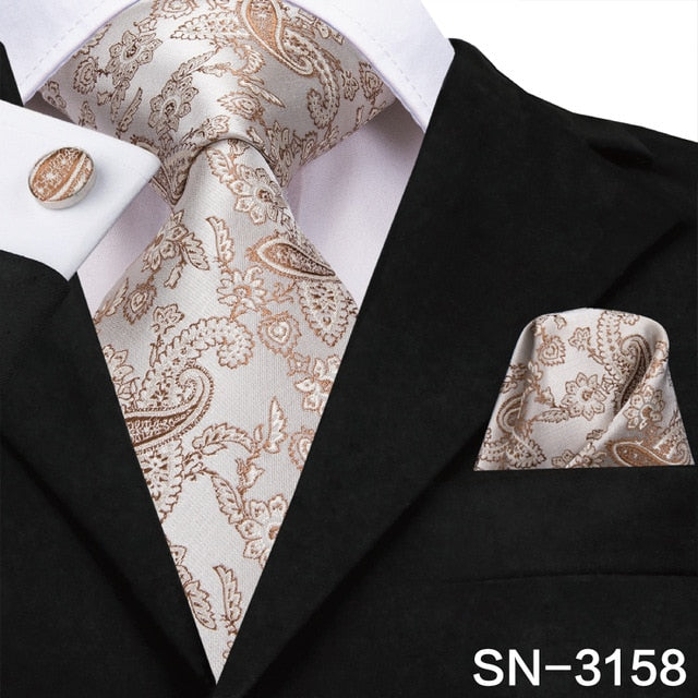 3 Piece 8.5cm Silk Men Floral Red Blue Neckties Classic Party Wedding Pocket Square Cufflinks Luxury Tie Set The Clothing Company Sydney