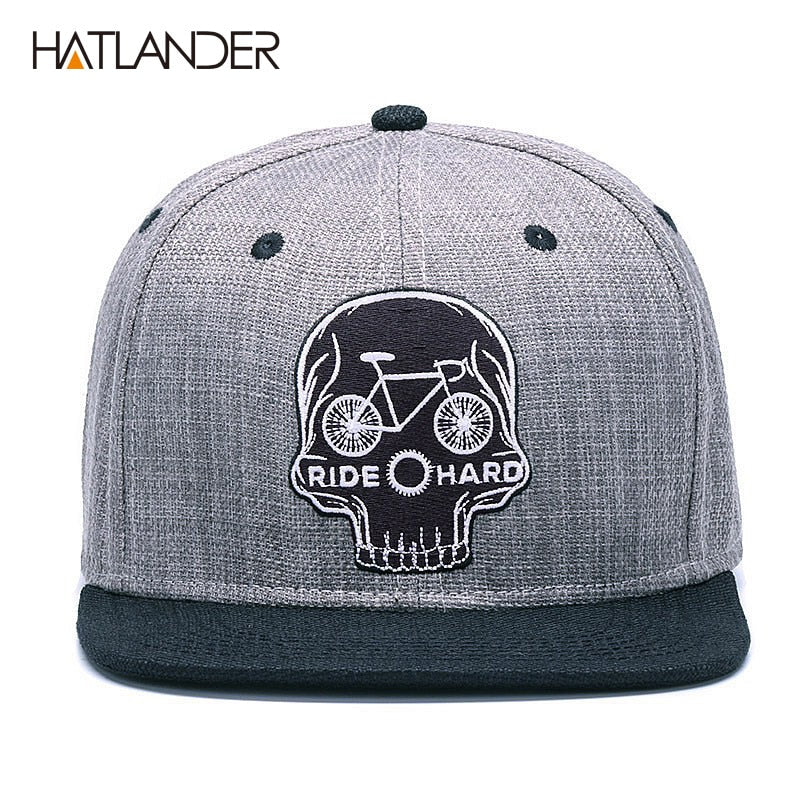 Baseball snapback embroidery SKULL cool hip hop cap hat The Clothing Company Sydney