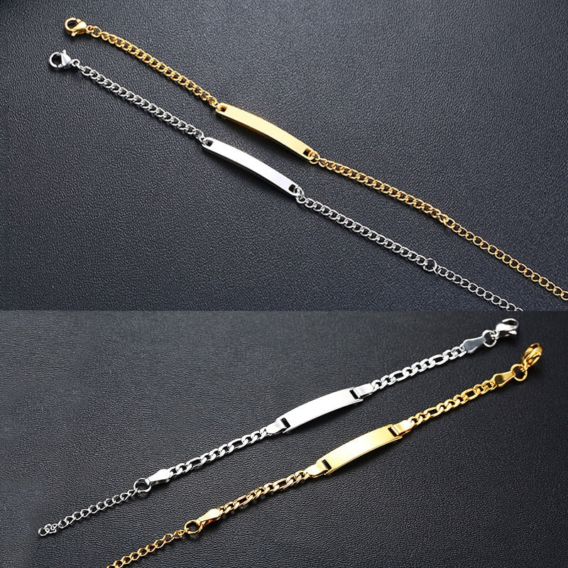 Personalized Custom Baby Name Bracelet Gold Tone Solid Stainless Steel Adjustable Bracelet The Clothing Company Sydney